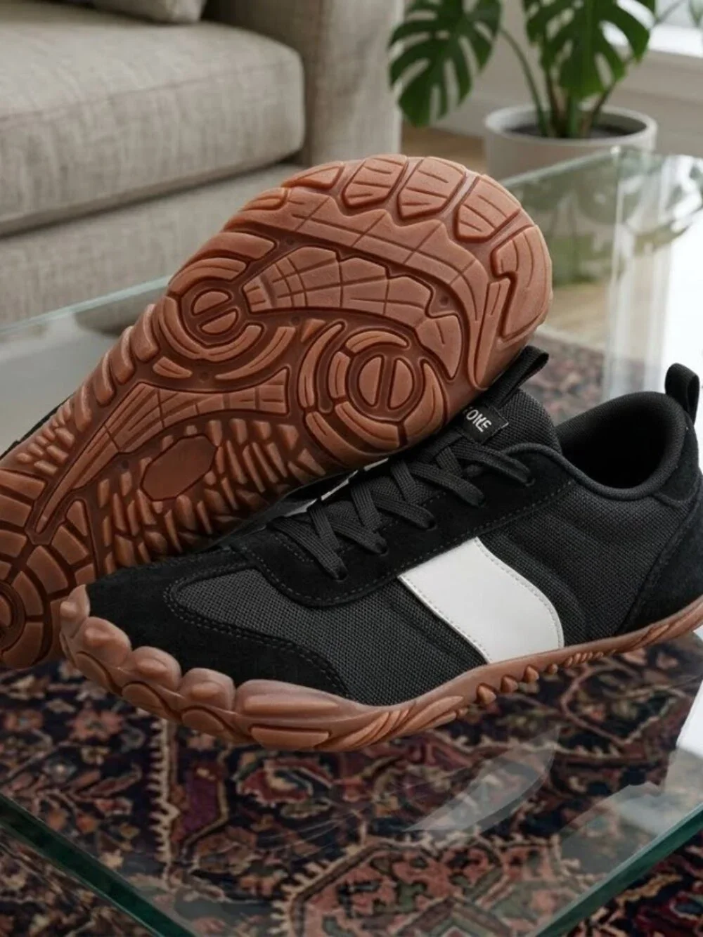 Black Barefoot Minimalist Trail Hiking Shoes